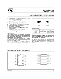 74VHCT05AM datasheet: HEX INVERTER (OPEN DRAIN) 74VHCT05AM