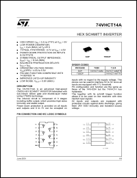 74VHCT14AM datasheet: HEX SCHMITT INVERTER 74VHCT14AM