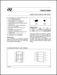 74VHCT86AMTR datasheet: QUAD EXCLUSIVE OR GATE 74VHCT86AMTR