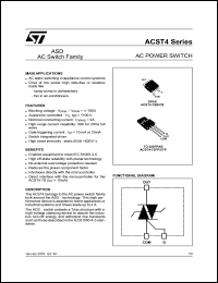 ACST4-7CFP datasheet: AC POWER SWITCH ACST4-7CFP