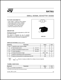 BAT60JFILM datasheet: SMALL SIGNAL SCHOTTKY DIODE BAT60JFILM