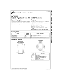 54FCT573MW8 datasheet: Octal D-Type Latch with TRI-STATE Outputs 54FCT573MW8