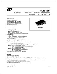 CLT3-4BT6-TR datasheet: CURRENT LIMITED OVER-VOLTAGE PROTECTED QUAD DIGITAL TERMINATION CLT3-4BT6-TR