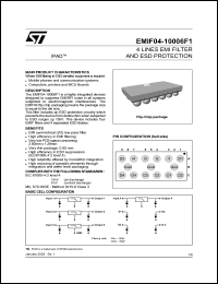 EMIF04-10006F1 datasheet: 4 LINES EMI FILTER AND ESD PROTECTION EMIF04-10006F1