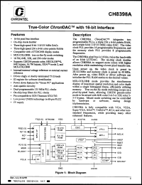 CH8398A datasheet: True-color ChronDAC with 16-bit interface CH8398A