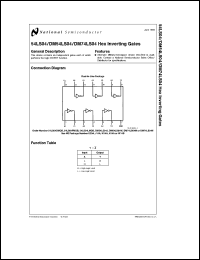 JM38510/30003SC datasheet: Hex Inverter JM38510/30003SC