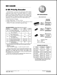 MC14532BFEL datasheet: 8-Bit Priority Encoder MC14532BFEL