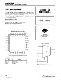 MC100E164FNR2 datasheet: 16:1 Multiplexer MC100E164FNR2