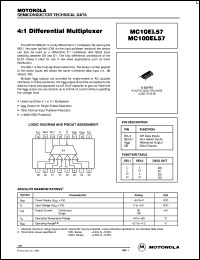 MC100EL57DR2 datasheet: 4:1 Differential Multiplexer MC100EL57DR2