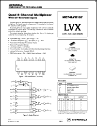 MC74LVX157D datasheet: Quad 2-Channel Multiplexer with 5V-Tolerant Inputs MC74LVX157D