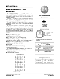 MC10EP116FA datasheet: Hex Differential Line Receiver MC10EP116FA