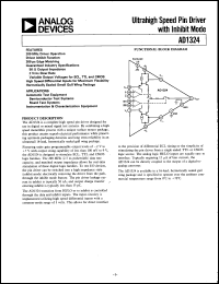 AD1324KZ datasheet: 13V; ultrahigh speed pin driver with inhibit mode AD1324KZ