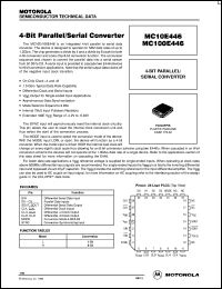 MC100E446FN datasheet: 4:1 Parallel/Serial Converter MC100E446FN