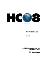 MC68HC908AZ60VFU datasheet: High-performance M68HC08 family of 8-bit microcontroller unit, 2 Kbyte of on-chip RAM, 60 Kbytes of FLASH electrically erasable read-only memory (FLASH) MC68HC908AZ60VFU