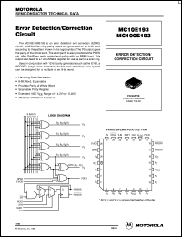 MC10E193FN datasheet: 8-Bit EDAC/Parity MC10E193FN