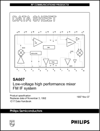 SA607D datasheet: Low voltage high performance mixer FM IF system. SA607D