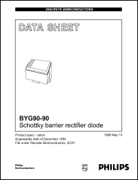 BYG90-90 datasheet: Schottky barrier rectifier diode. BYG90-90