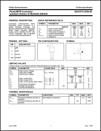 BUK475-200B datasheet: PowerMOS transistor. Drain-source voltage 200 V. Drain current(DC) 7 A. BUK475-200B