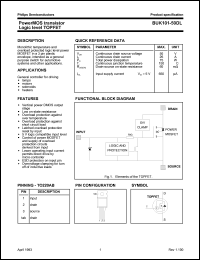 BUK101-50DL datasheet: PowerMOS transistor. Logic level TOPFET. BUK101-50DL