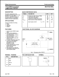 BUK102-50DL datasheet: PowerMOS transistor. Logic level TOPFET. BUK102-50DL