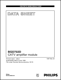 BGD702D datasheet: CATV amplifier module. BGD702D