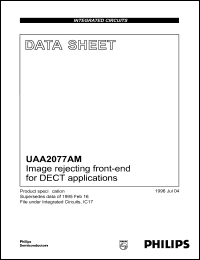 UAA2077AM datasheet: Image rejecting front-end for DECT applications. UAA2077AM