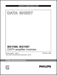 BGY587 datasheet: CATV amplifier module. BGY587