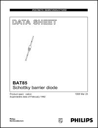 BAT85 datasheet: Schottky barrier diode. BAT85
