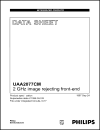 UAA2077CM datasheet: 2 GHz image rejecting front-end. UAA2077CM