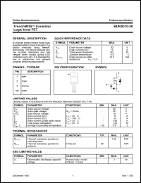 BUK9510-30 datasheet: TrenchMOS transistor. Logic level FET. BUK9510-30