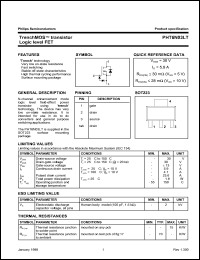 PHT6N03LT datasheet: TrenchMOS transistor. Logic level FET. PHT6N03LT