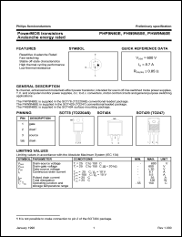 PHP9N60E datasheet: PowerMOS transistor. Avalanche energy rated. PHP9N60E