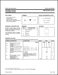 PBYR725D datasheet: Rectifier diode. Schottky barrier. PBYR725D