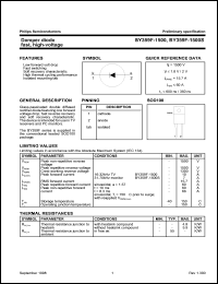 BY359F-1500S datasheet: Damper diode fast, high-voltage. BY359F-1500S