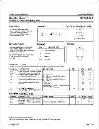 BYC5B-600 datasheet: Rectifier diode ultrafast, low switching loss. BYC5B-600