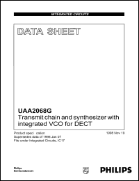 UAA2068G datasheet: Transmit chain and synthesizer with integrated VCO for DECT. UAA2068G