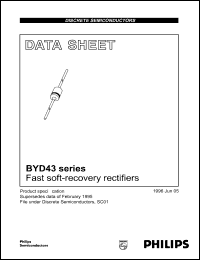 BYD43-18 datasheet: Fast soft-recovery rectifier BYD43-18