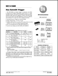 MC14106BCP datasheet: Hex Schmitt Trigger MC14106BCP