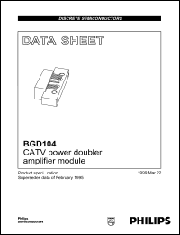BGD104 datasheet: CATV power doubler amplifier module. BGD104