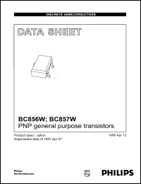 BC856W datasheet: PNP general purpose transistor. BC856W