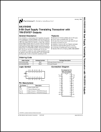 5962-9860601QKA datasheet: 8-Bit Dual Supply Translating Transceiver with 3-STATE Outputs 5962-9860601QKA