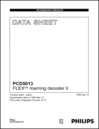 PCD5013H datasheet: FLEX roaming decoder II PCD5013H