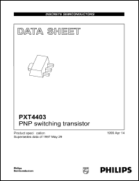 PXT4403 datasheet: PNP switching transistor. PXT4403