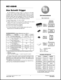 MC14584BD datasheet: Hex Schmitt Trigger MC14584BD