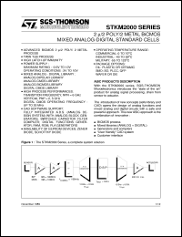 STKM2000 datasheet: 2m/2 POLY/2 METAL BiCMOS MIXED ANALOG-DIGITAL STANDARD CELLS STKM2000