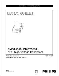 PMST5550 datasheet: NPN high-voltage transistor. PMST5550