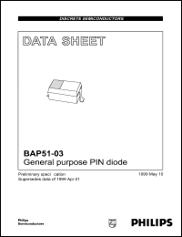 BAP51-03 datasheet: General purpose PIN diode. BAP51-03