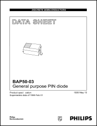 BAP50-03 datasheet: General purpose PIN diode. BAP50-03
