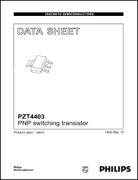 PZT4403 datasheet: PNP switching transistor. PZT4403