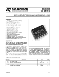 GS-C200 datasheet: INTELLIGENT STEPPER MOTOR CONTROLLER GS-C200